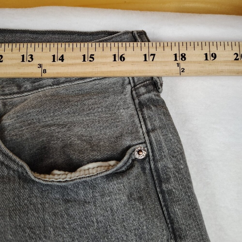 Levi 501 Jeans Men 34 x 34  Charcoal Gray Button Fly Red Tab - Picture 10 of 11